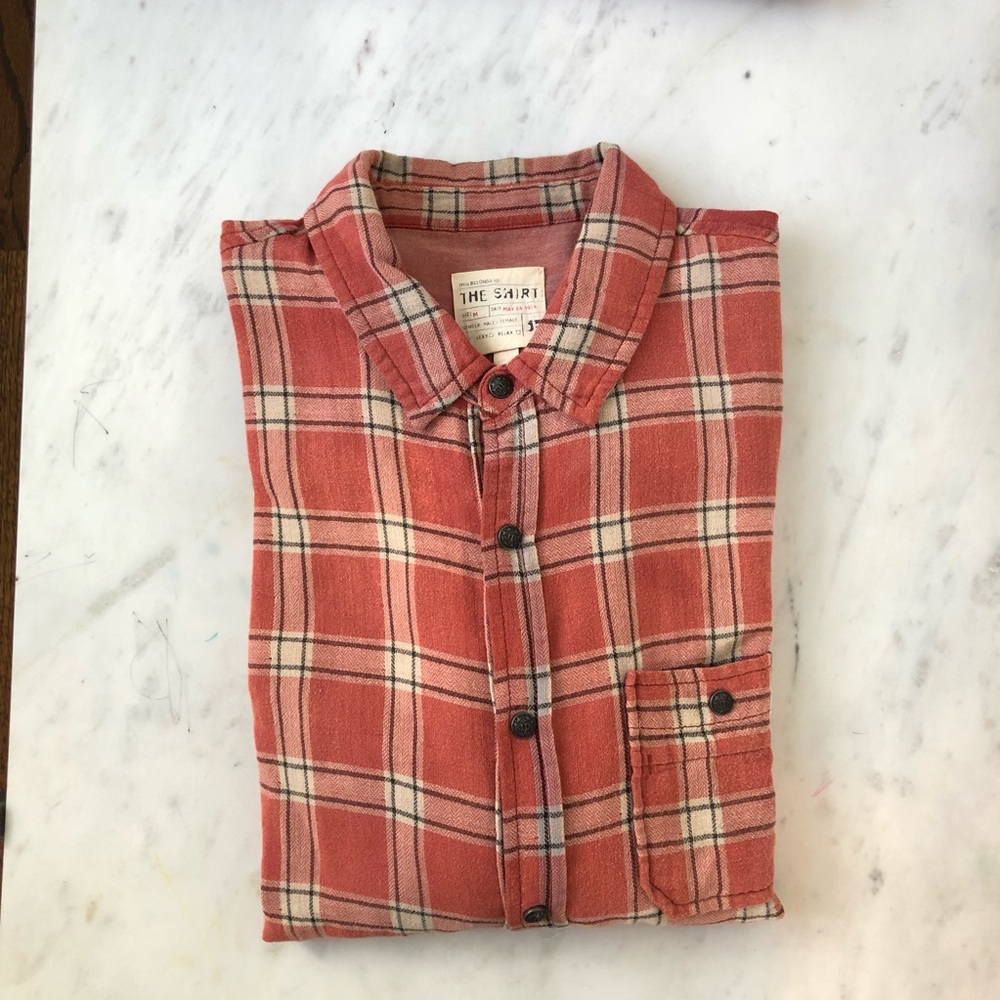 Joes Jeans plaid flannel snap closure button down